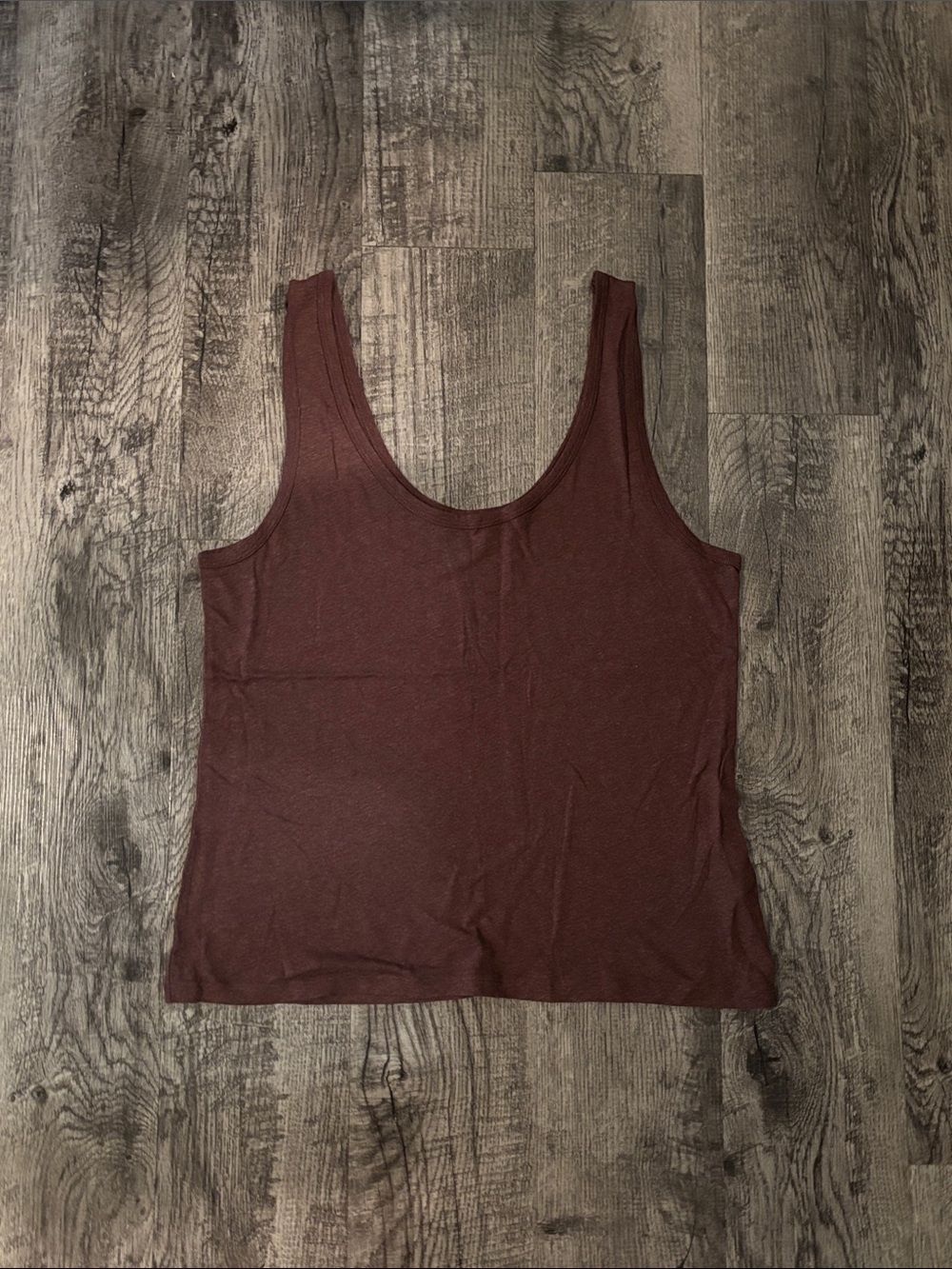 Abercrombie & Fitch Scoop Neck Tank - Burgundy/Brown - Size XLarge